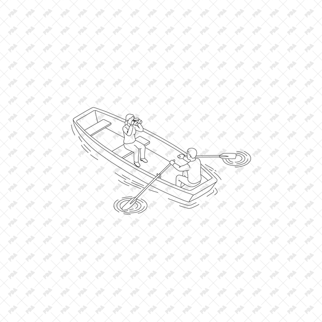 CAD, Vector, PNG Characters Boating in Isometric View - Post Digital Architecture — Free and Affordable Resources for Architects