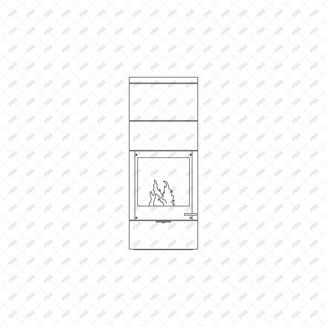 CAD, Vector, PNG Fireplaces in Front View - Post Digital Architecture — Free and Affordable Resources for Architects