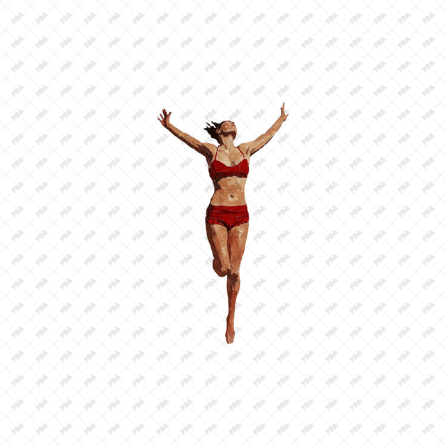PNG Cutout Post Digital Collage Swimmers and Bathers Set