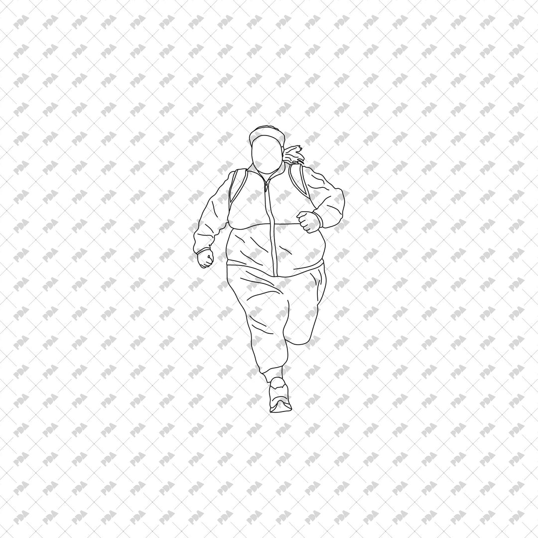 CAD Vector Running & Jogging Characters for Drawings