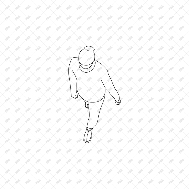 CAD, Vector, PNG Characters Climbing Stairs in Top View - Post Digital Architecture — Free and Affordable Resources for Architects