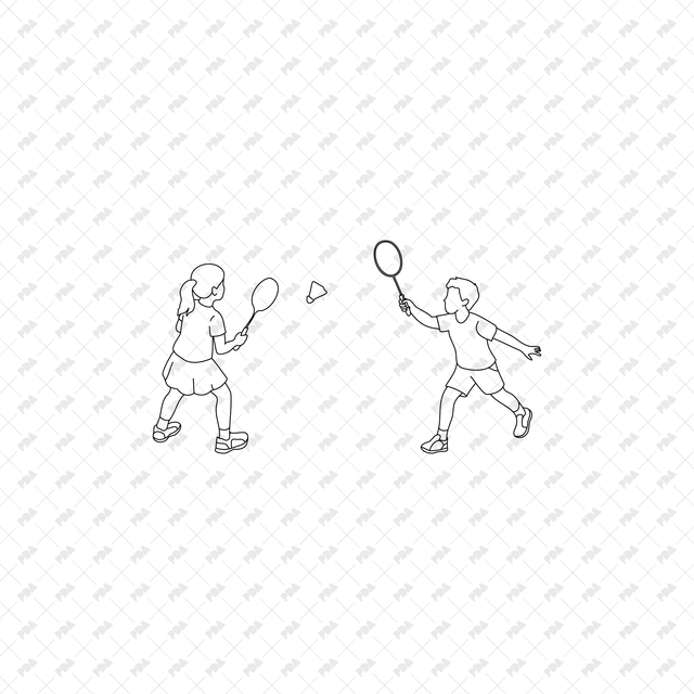 CAD, Vector, PNG Isometric Racket Sports, Tennis Badminton Pickleball - Post Digital Architecture — Free and Affordable Resources for Architects