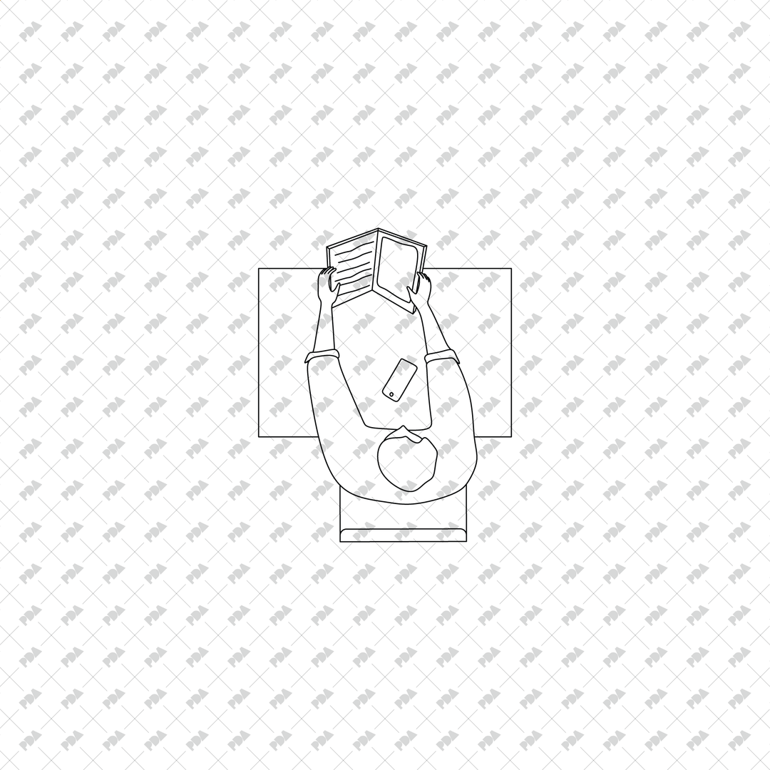 CAD, Vector, PNG Library Characters in Top View