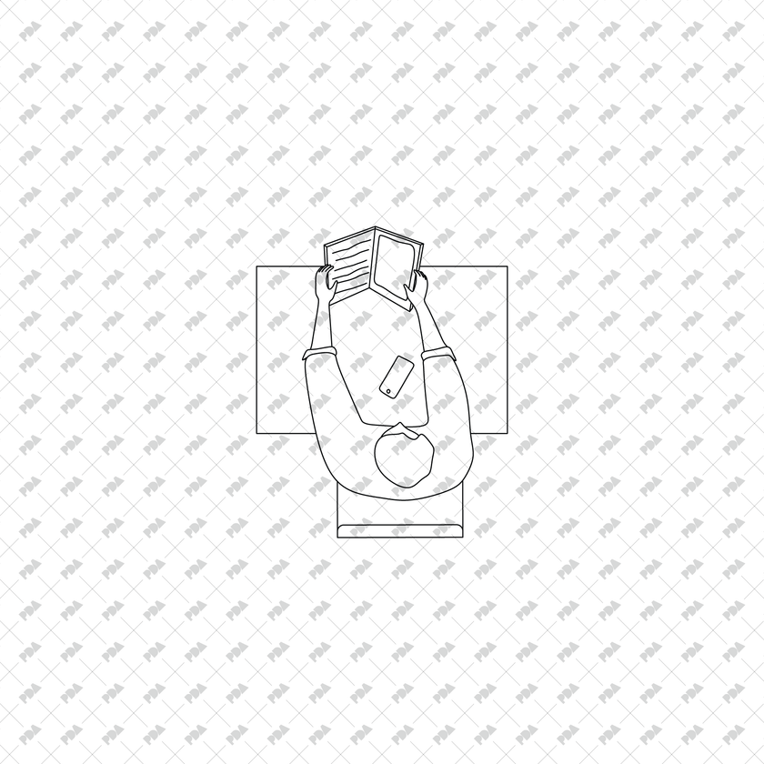 CAD, Vector, PNG Library Characters in Top View