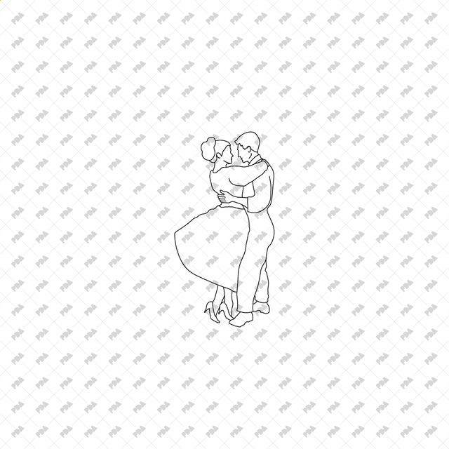 CAD, Vector, PNG Dancing Couples in Front, Side, Back Views (in Color and B/W) - Post Digital Architecture — Free and Affordable Resources for Architects