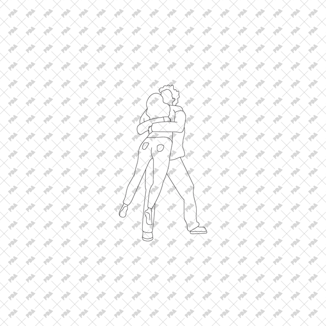 CAD, Vector People Hugging and Kissing in Side and Back Views - Post Digital Architecture — Free and Affordable Resources for Architects