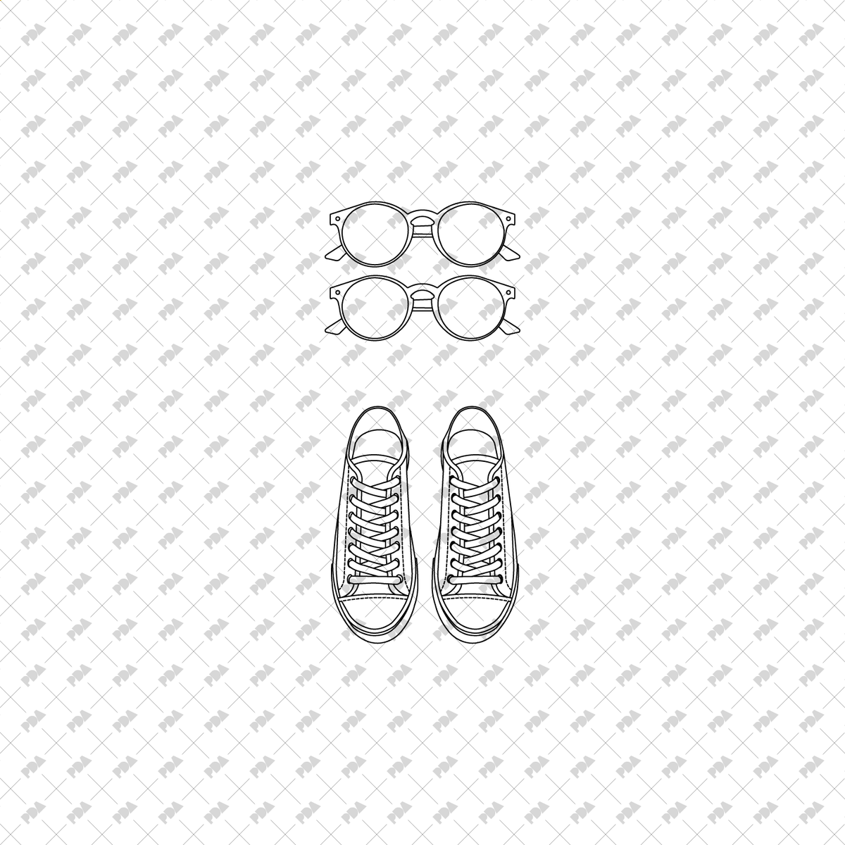 CAD, Vector Clothes in Top View