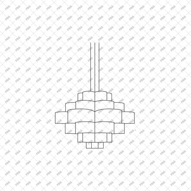 CAD, Vector Chandeliers Set