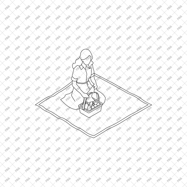 CAD, Vector Isometric Characters in the Park - Post Digital Architecture — Free and Affordable Resources for Architects