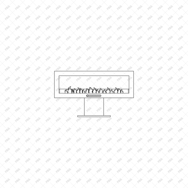 CAD, Vector, PNG Fireplaces in Front View - Post Digital Architecture — Free and Affordable Resources for Architects