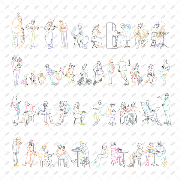 CAD, Vector Hand Drawn Characters Multi-Pack