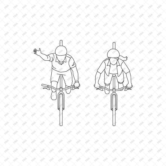 CAD, Vector, PNG Vehicles and Riders in Top View