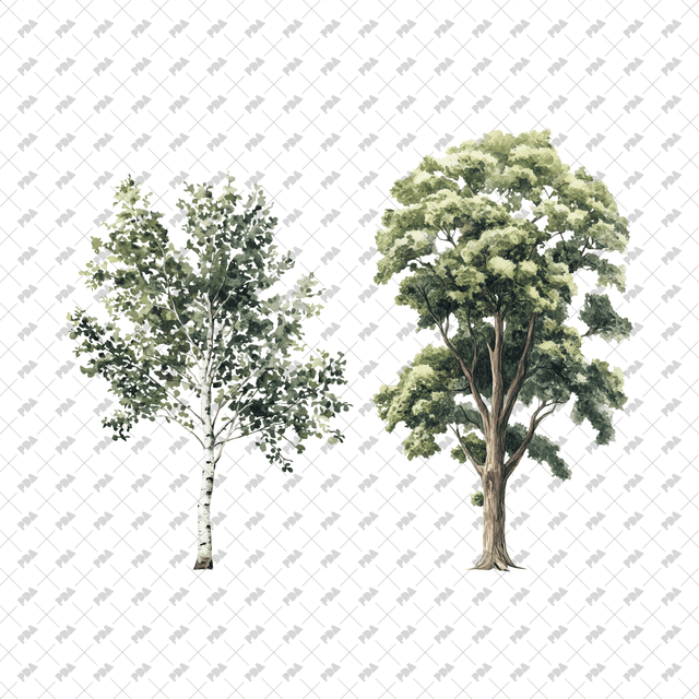 PNG Watercolor Trees - Post Digital Architecture — Free and Affordable Resources for Architects