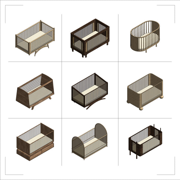 Revit Family - Baby Cribs