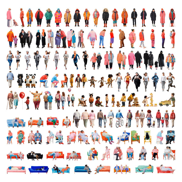 PNG Post Digital Collage Characters Multi-Pack (100+)