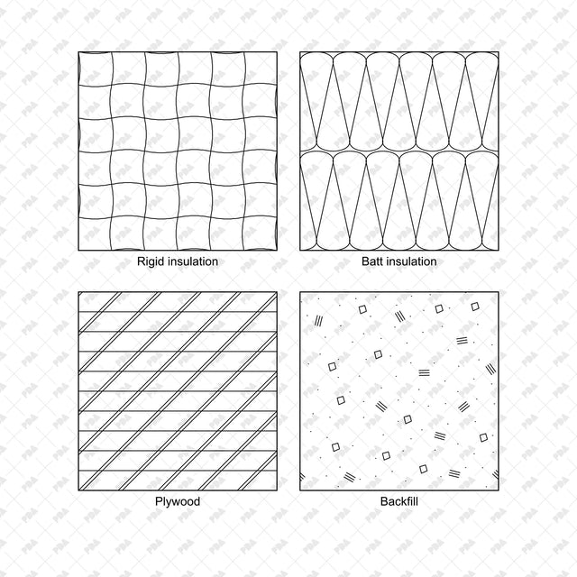 Illustrator Pattern Library - Symbolic Material Hatches - Post Digital Architecture — Free and Affordable Resources for Architects