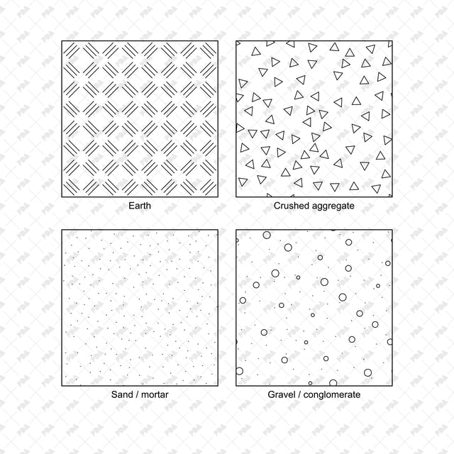 Illustrator Pattern Library - Symbolic Material Hatches - Post Digital Architecture — Free and Affordable Resources for Architects