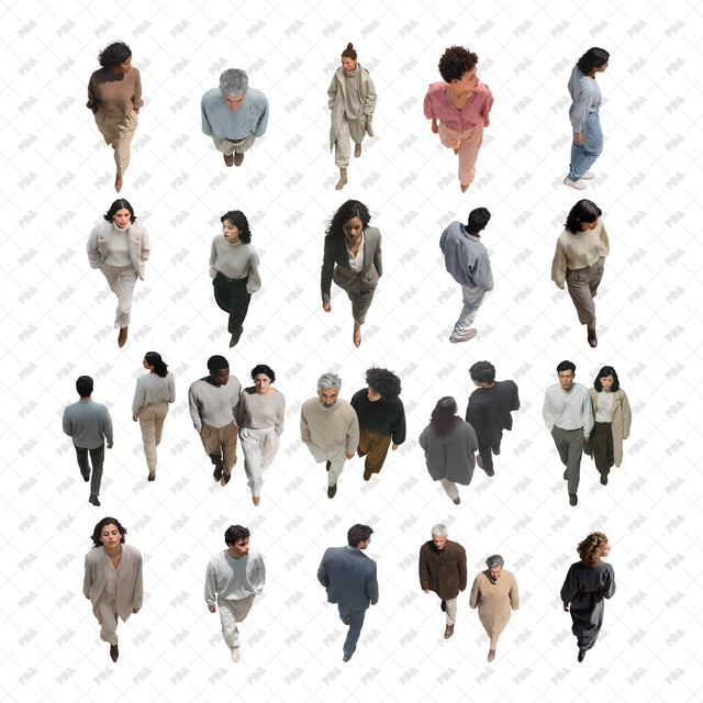 PNG Cutout Street Characters in Top View - Post Digital Architecture — Free and Affordable Resources for Architects