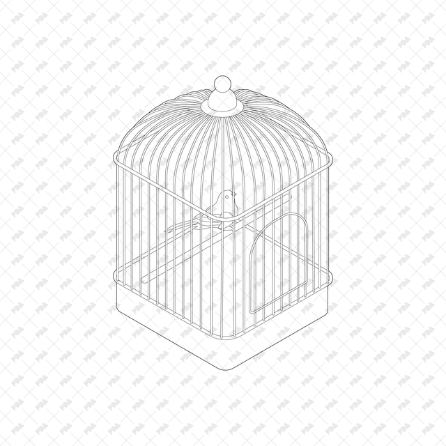 CAD, Vector, PNG Domestic Birds with Cages - Post Digital Architecture — Free and Affordable Resources for Architects