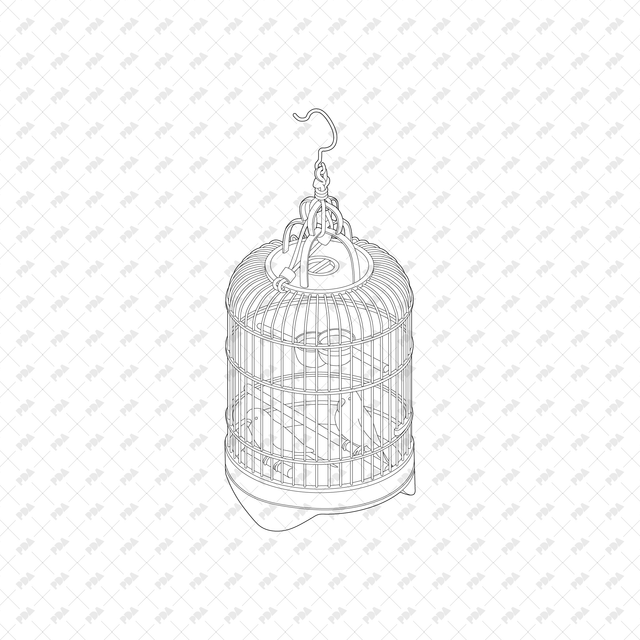 CAD, Vector, PNG Domestic Birds with Cages - Post Digital Architecture — Free and Affordable Resources for Architects