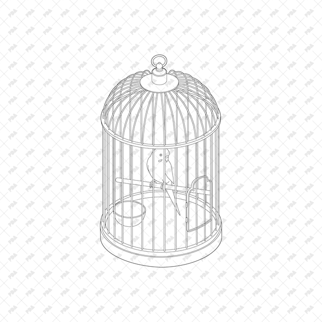 CAD, Vector, PNG Domestic Birds with Cages - Post Digital Architecture — Free and Affordable Resources for Architects