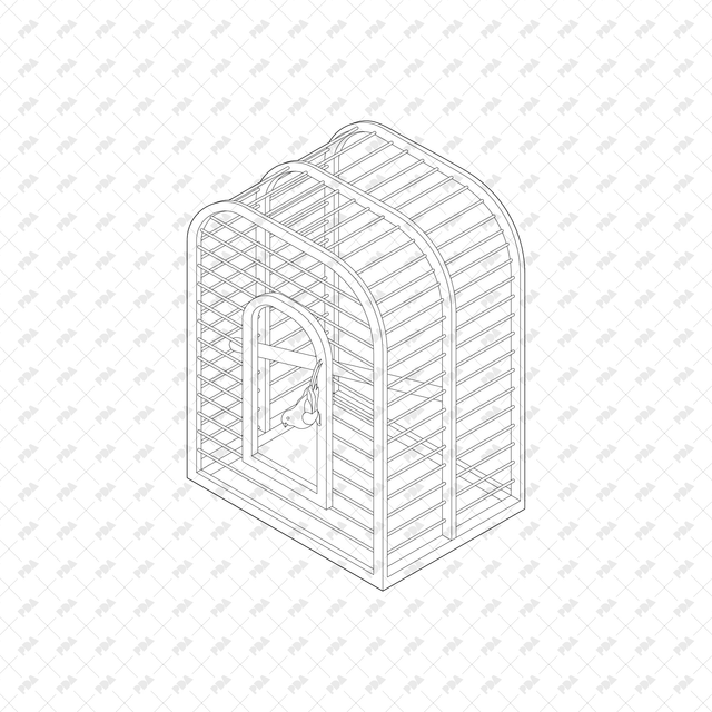 CAD, Vector, PNG Domestic Birds with Cages - Post Digital Architecture — Free and Affordable Resources for Architects