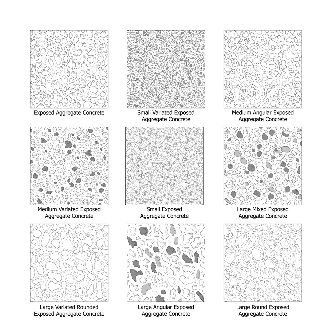 Revit Aggregate Pattern Illustrator Pattern Library - Exposed Aggregate Concrete
