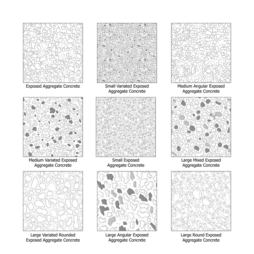 Revit Aggregate Pattern Illustrator Pattern Library - Exposed Aggregate Concrete