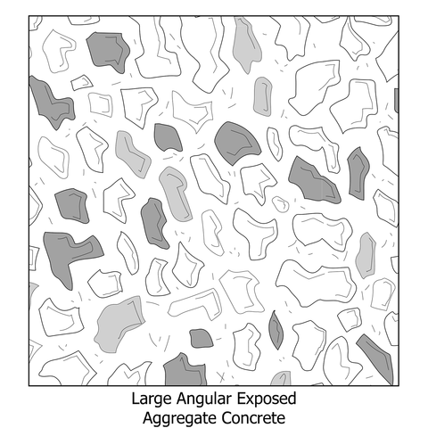 Aggregate Stacking Patterns Illustrator Pattern Library - Exposed Aggregate Concrete