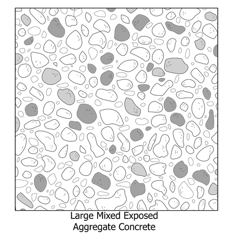 Aggregate Stacking Patterns Illustrator Pattern Library - Exposed Aggregate Concrete