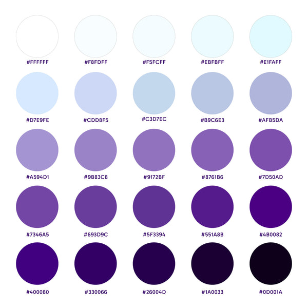 Illustrator Swatches Library - Indigo Hues