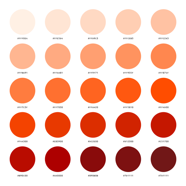 Illustrator Swatches Library - Peach Hues