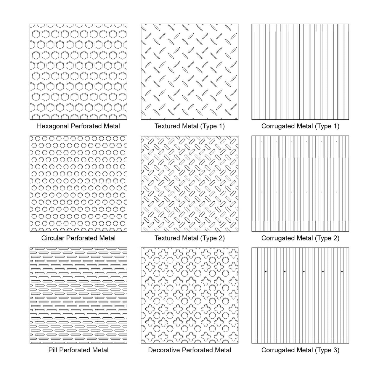Metal Learning Pattern Illustrator Pattern Library - Metal Patterns Big Set