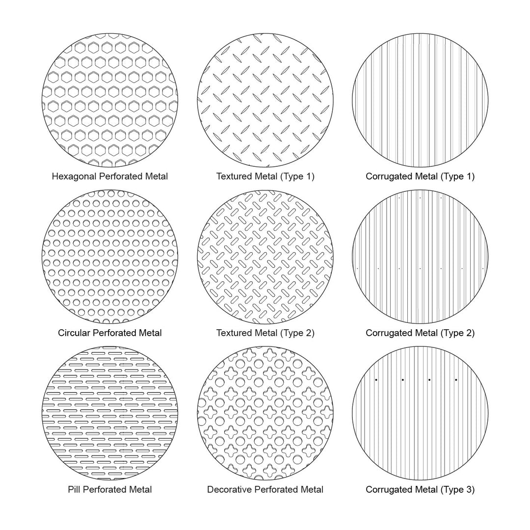 Illustrator Pattern Library - Metal Patterns