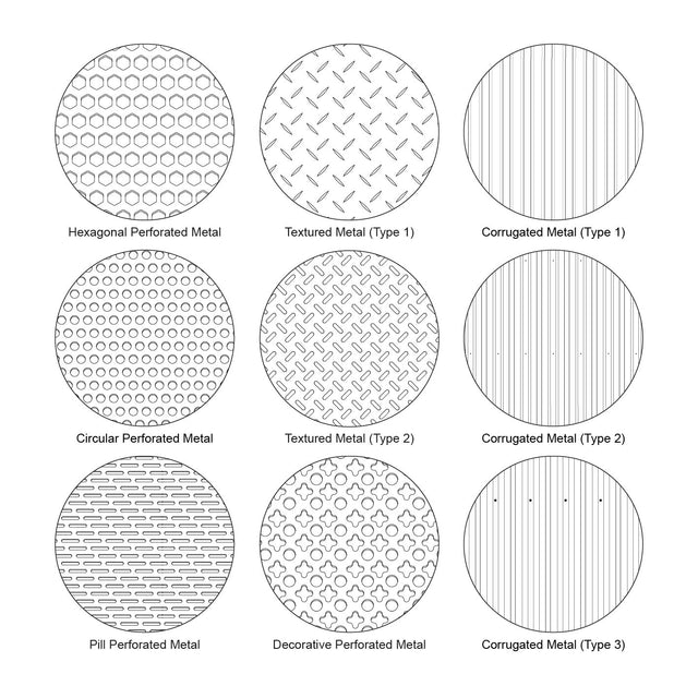 Illustrator Pattern Library - Metal Patterns | Post Digital Architecture
