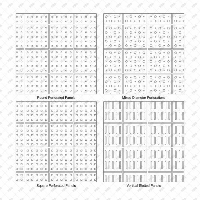 Illustrator Pattern Library - Acoustic Wall and Ceiling Panels