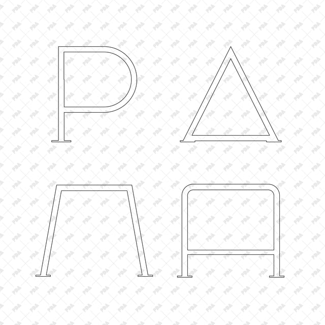 CAD, Vector, PNG Bicycle Racks & Urban Bollards - Post Digital Architecture — Free and Affordable Resources for Architects