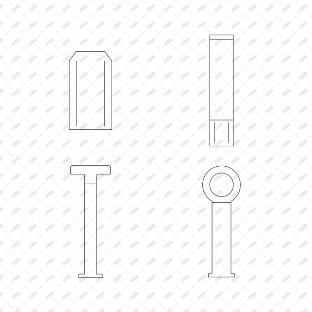 CAD, Vector, PNG Bicycle Racks & Urban Bollards - Post Digital Architecture — Free and Affordable Resources for Architects