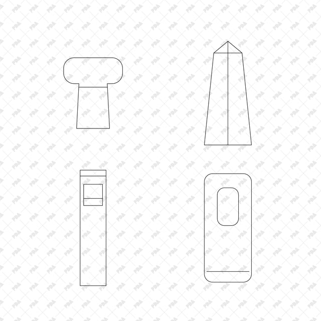 CAD, Vector, PNG Bicycle Racks & Urban Bollards - Post Digital Architecture — Free and Affordable Resources for Architects