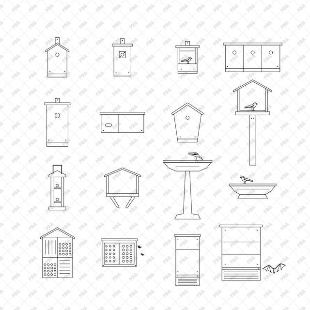CAD, Vector Birdhouses and Wildlife Habitats - Post Digital Architecture — Free and Affordable Resources for Architects
