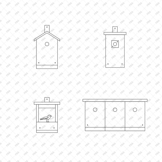 CAD, Vector Birdhouses and Wildlife Habitats - Post Digital Architecture — Free and Affordable Resources for Architects