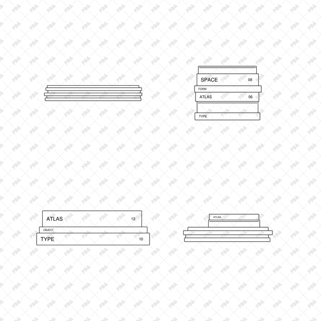 CAD, Vector, PNG - Books in Front View - Post Digital Architecture — Free and Affordable Resources for Architects