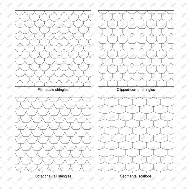 Word Shingles Pattern Facade Shingle Patterns | Illustrator