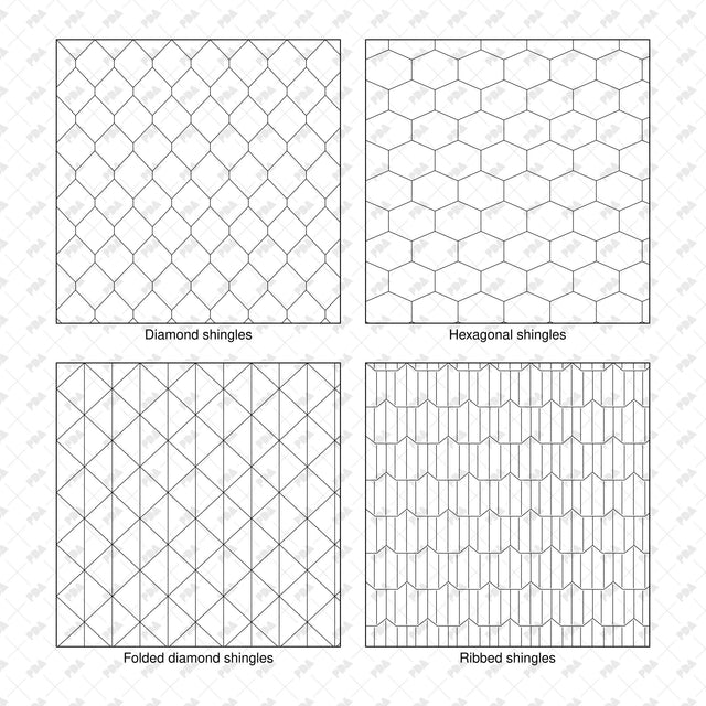 Illustrator Pattern Library - Façade Shingles - Post Digital Architecture — Free and Affordable Resources for Architects