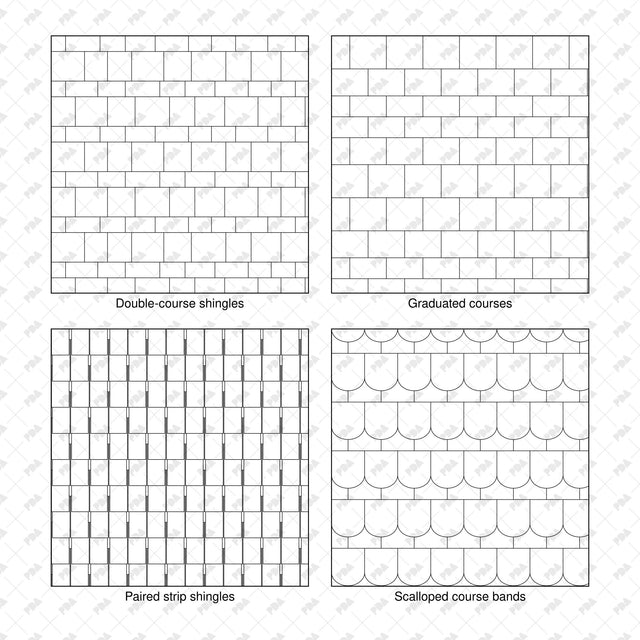 Word Shingles Pattern Facade Shingle Patterns | Illustrator