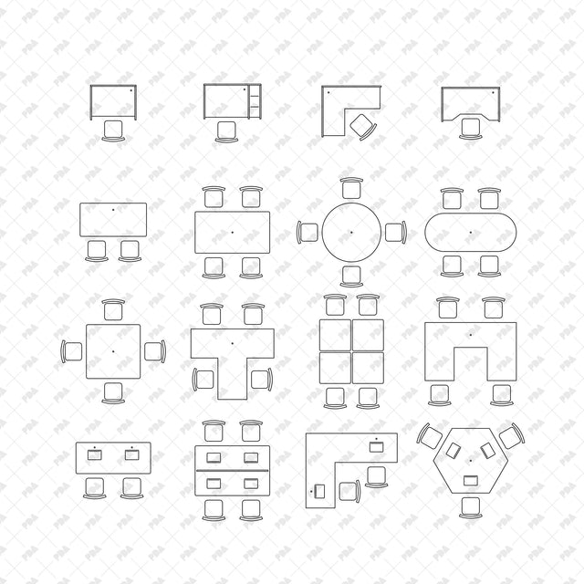 CAD, Vector, PNG Library Reading & Study Modules in Top View - Post Digital Architecture — Free and Affordable Resources for Architects