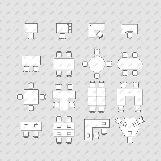 CAD, Vector, PNG Library Reading & Study Modules in Top View - Post Digital Architecture — Free and Affordable Resources for Architects