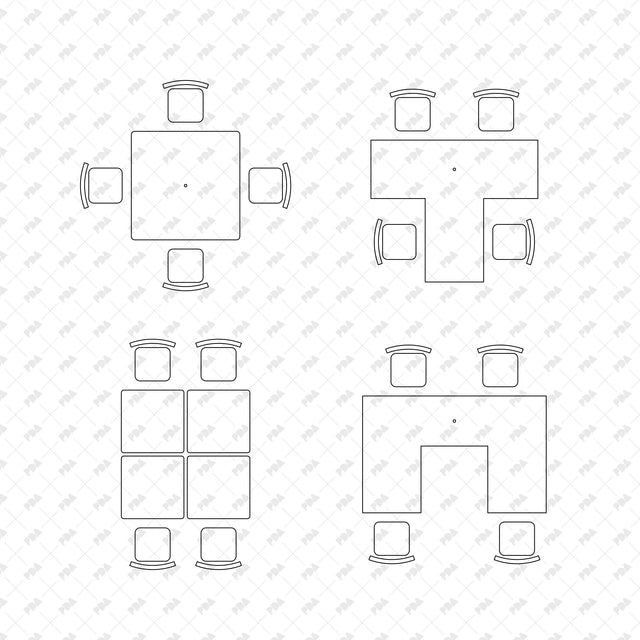 CAD, Vector, PNG Library Reading & Study Modules in Top View - Post Digital Architecture — Free and Affordable Resources for Architects