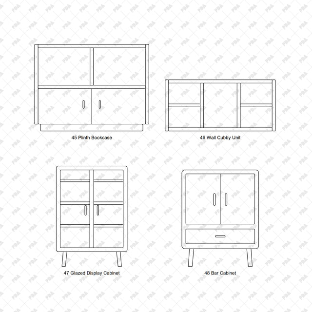 CAD, Vector, PNG Nordic Bentwood Furniture In Front View - Post Digital Architecture — Free and Affordable Resources for Architects