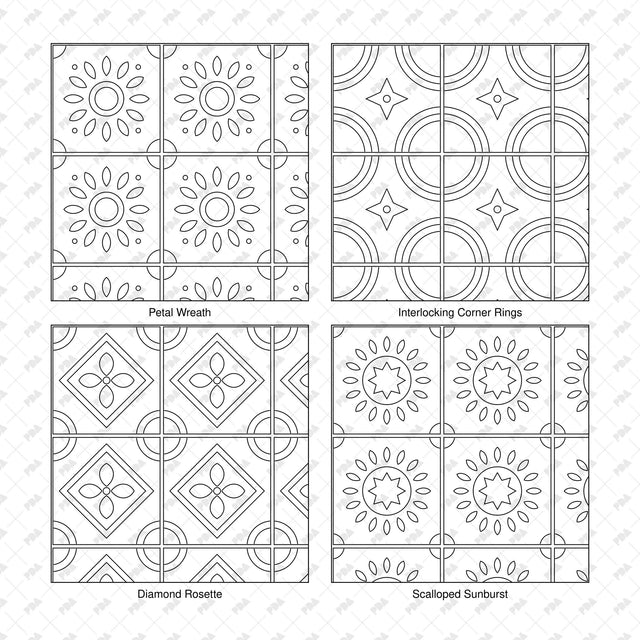 Illustrator Pattern Library - Painted Tiles - Post Digital Architecture — Free and Affordable Resources for Architects